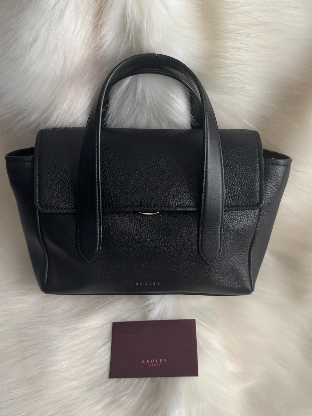 Radley Black Leather Top-Handle Satchel
